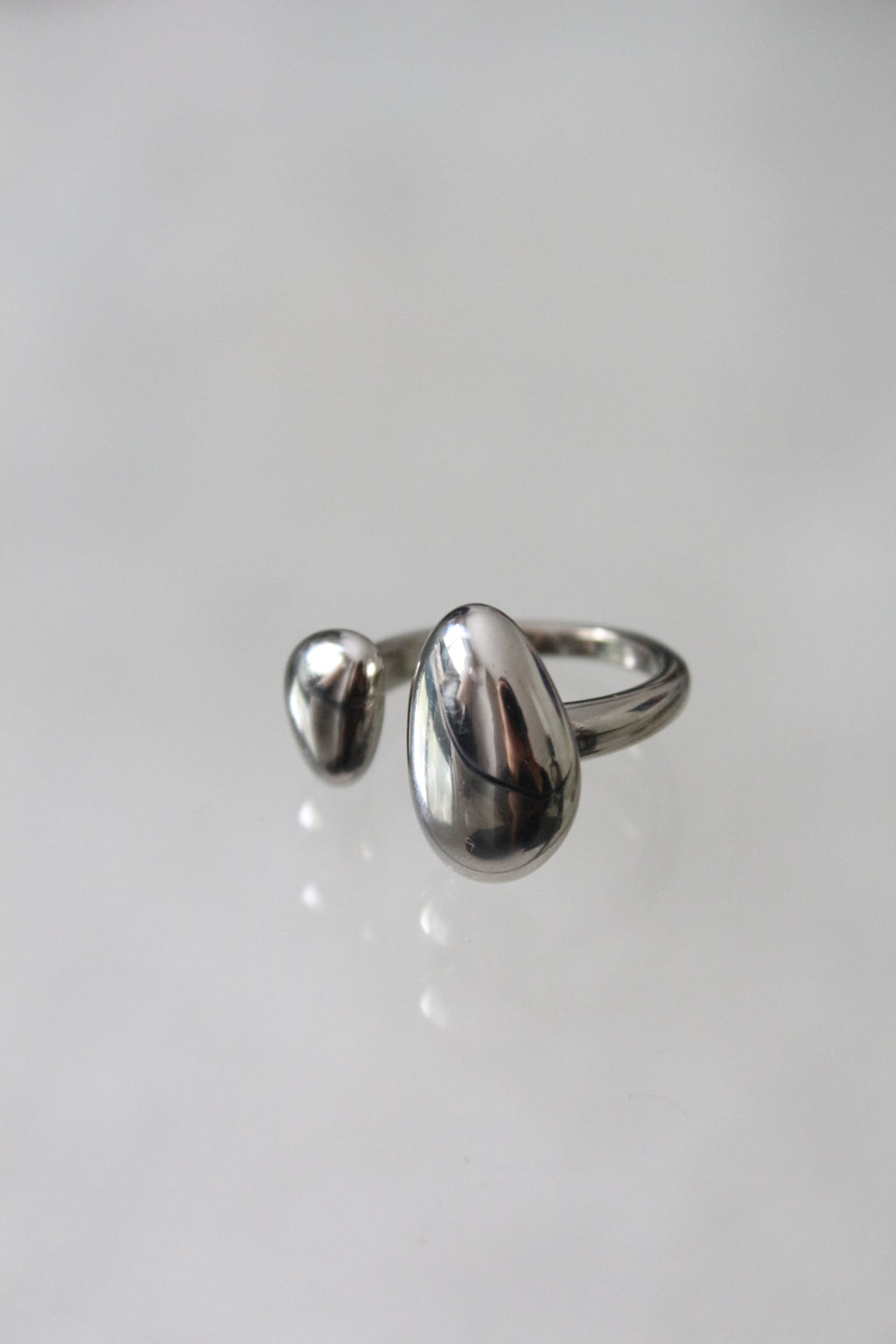 Egg Twin Ring - Silber