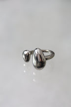 Egg Twin Ring - Silber