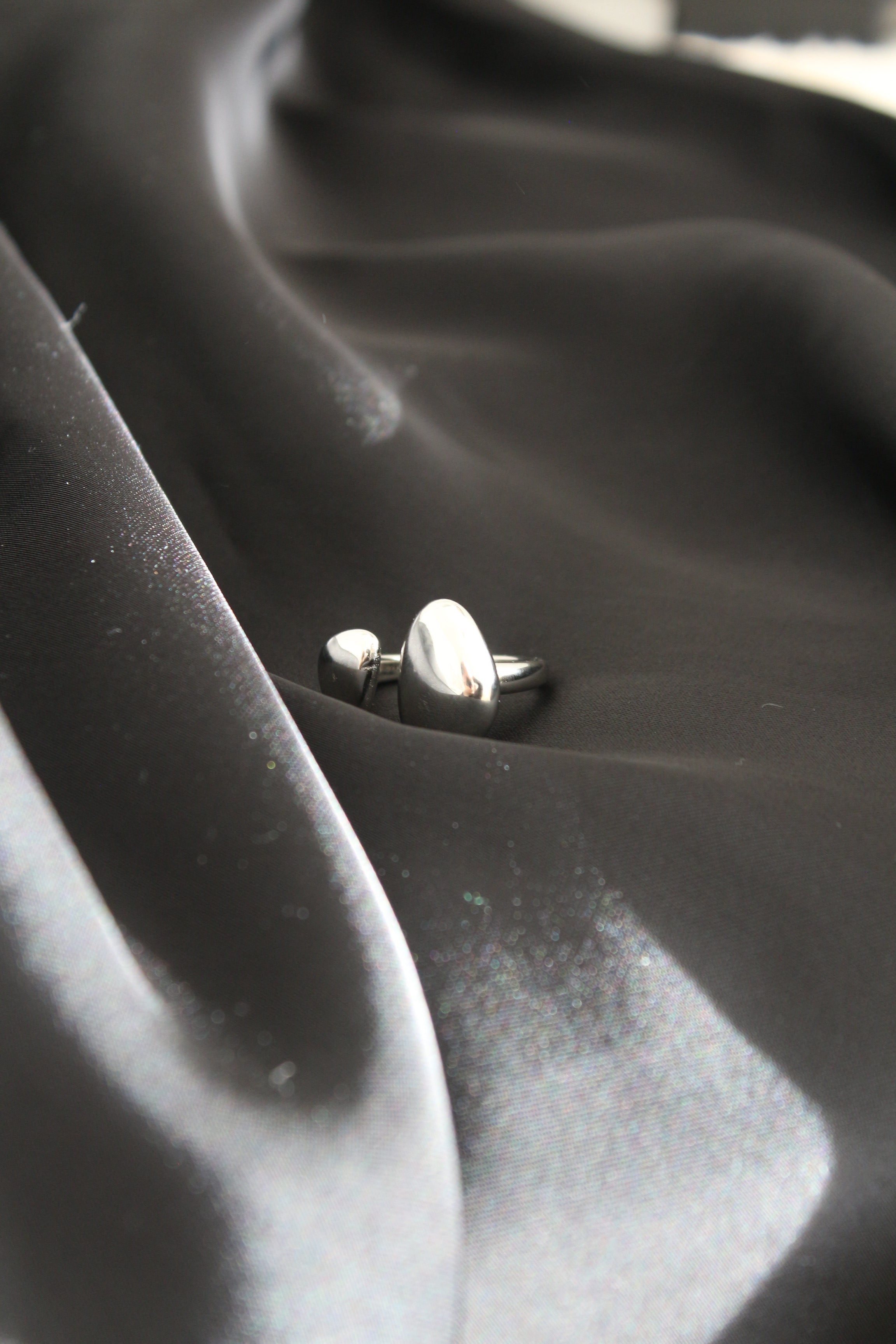 Egg Twin Ring - Silber